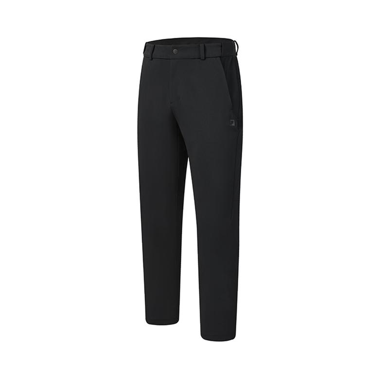FILA A.P. Minimalist Fashion Classic Comfortable Versatile Woven Casual Pants Men bottoms Deep-Black A11M611804FBK S