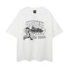 American Trendy Brand Loose Short-sleeved T-shirt Summer Printing Casual Men and Women Couples