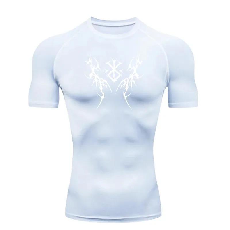 Men Sport T-shirt Training Fitness Compression Fashion Workout Comfortable Stretchy Moisture-Wicking Loose Casual Tees Harajuku Top