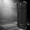 Dual Layers Bumper Metal Phone Case for IPhone 16 15 14 Plus 13 12 16 Pro Max Aluminum Military Shockproof Anti-scratch Cover