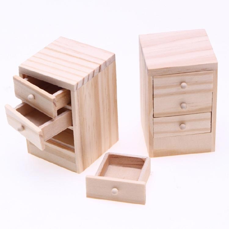 Fashionable Dollhouses Miniature Bedside Cabinet 1 12 Scale Furniture and Portable Accessory for Hobbyists Daily Use