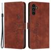For Samsung Galaxy A35 5G Skin-touch PU Leather+TPU Wallet Cover Magnetic Cell Phone Case