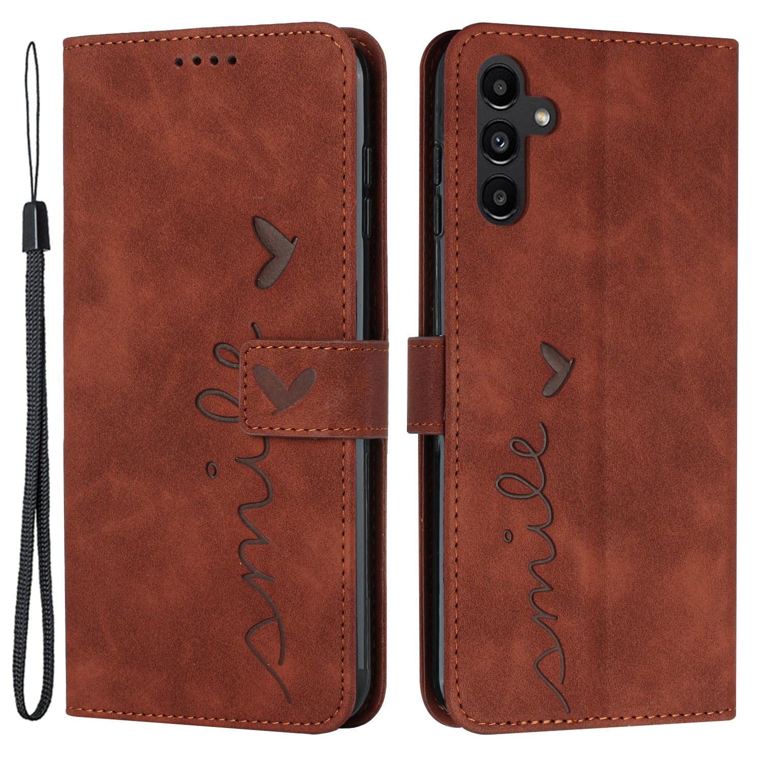 

For Samsung Galaxy A35 5G Skin-touch PU Leather+TPU Wallet Cover Magnetic Cell Phone Case B