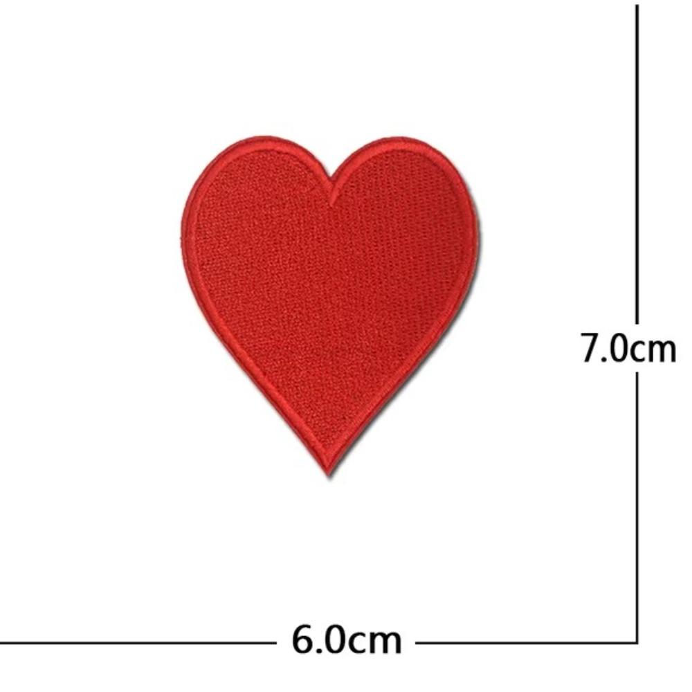8 Stück Poker Karten Stickaufnäher Rotes Herz Aufnäher Pik Poker DIY Aufbügelbilder Handgemachte Kleidung Aufkleber