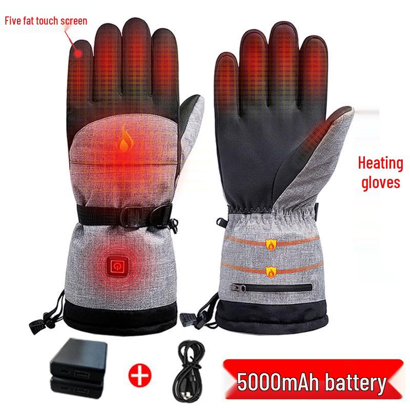 Elektrisch beheizte Handschuhe zum Radfahren und Skifahren – Touchscreen, Anti-Kälte, grenzüberschreitend