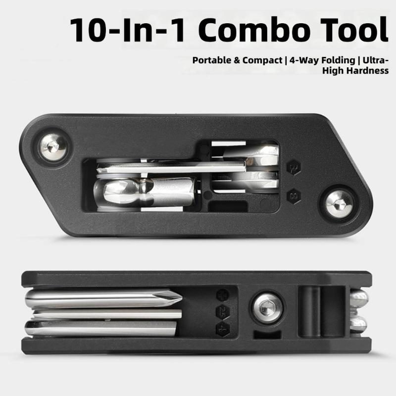 10 in 1 Bicycles Maintenance Tool Pocket Size Heavy Duty Bikes Multiple Tool Multifunctional Bikes High Strength Wrench