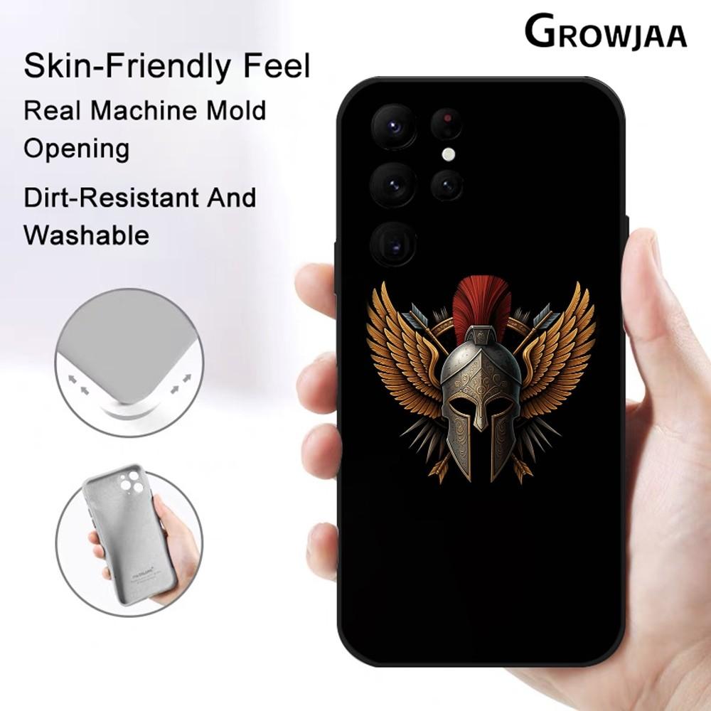 

Spartan Warrior Man Phone Case For Samsung Galaxy S25 S24 S22 S23 Ultra S21 S20 Plus 5G Protective Silicone Funda samsung S23 Ultra