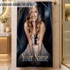 Beach TowelRoxy Dekker Custom Name Text Personalized Soft Towel for Beach Pool Indoor Home Decor Gift