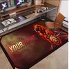 Personalized Crystal Velvet Carpet Galatasaray FC Pattern Non Slip Floor Rug