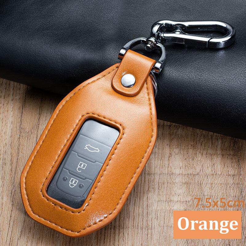 Fashion PU Leather Keyless Entry Car Key Holder Housekeeper Keys Organizer Women Keychain Covers Smart Key Transparent Display Case Bag Pouch