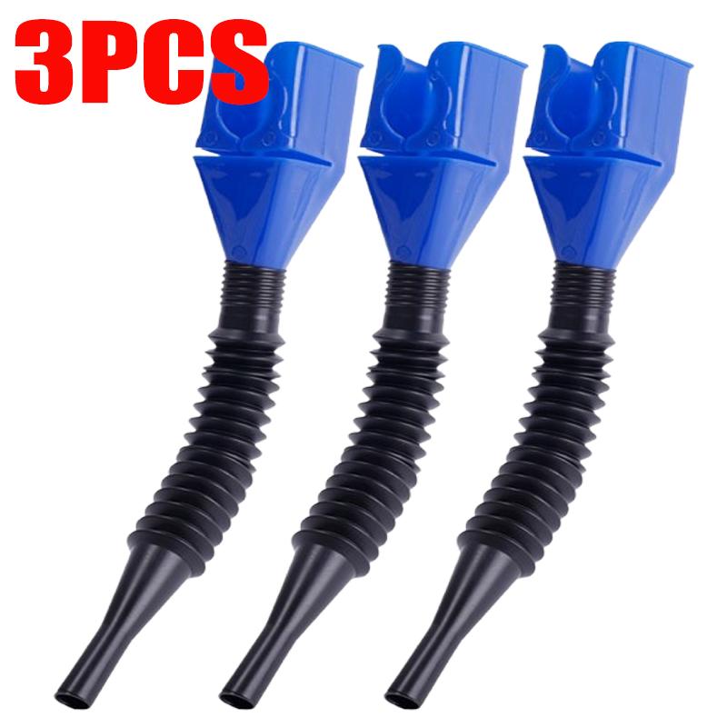 1/2/3pcs Telescopic Car Refueling Funnel Universal Engine Oil Gasoline Filter Transfer Funnels Tool Foldable Portable Funnels