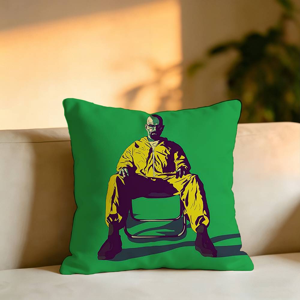 TV Drama BBreakingg Bad Square DoubleSided printed Pillow Case Bedroom Bedside Pillow Sofa Cushion Cover