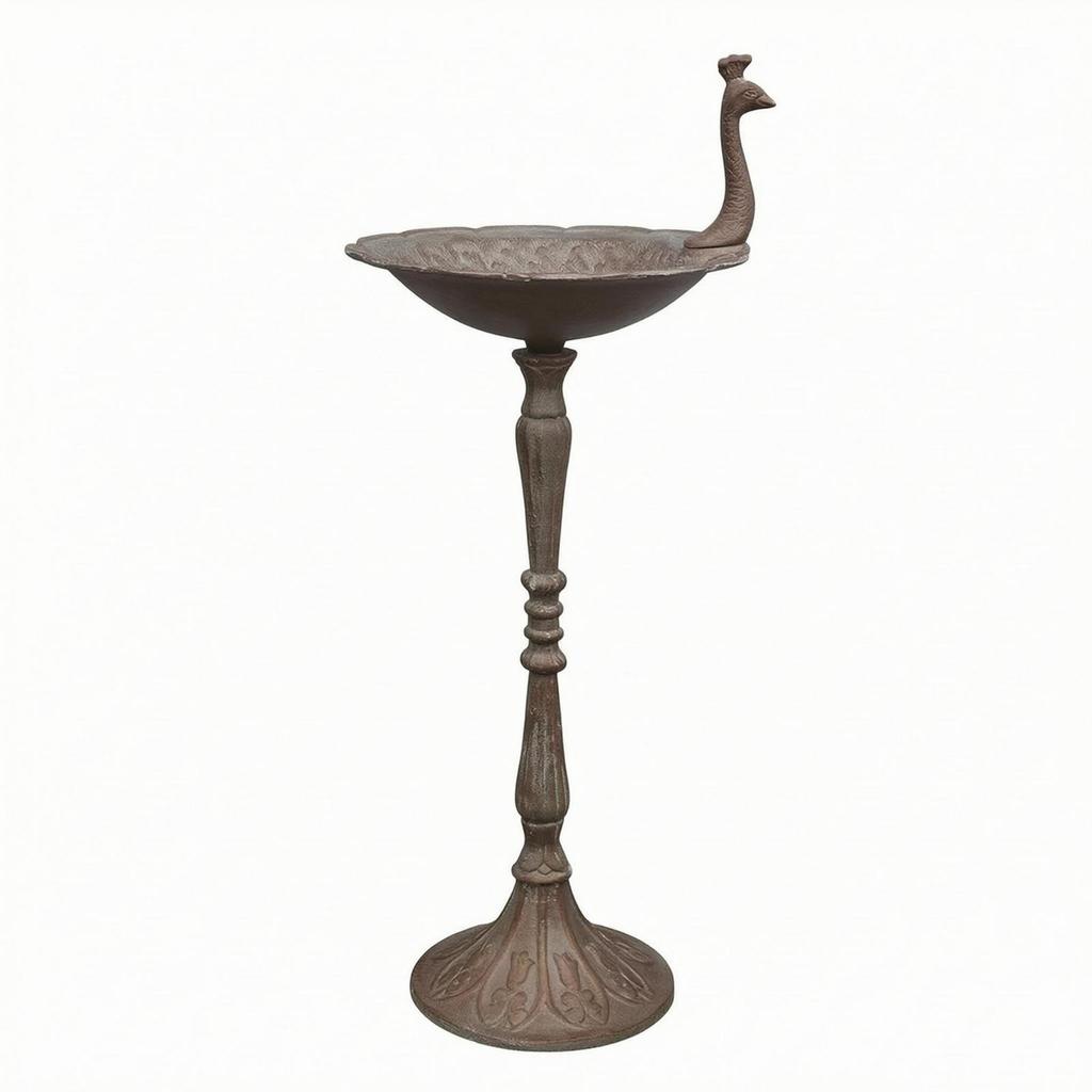 Pedestal Bird Feeder Flared Base Decorative Metal Tall Post