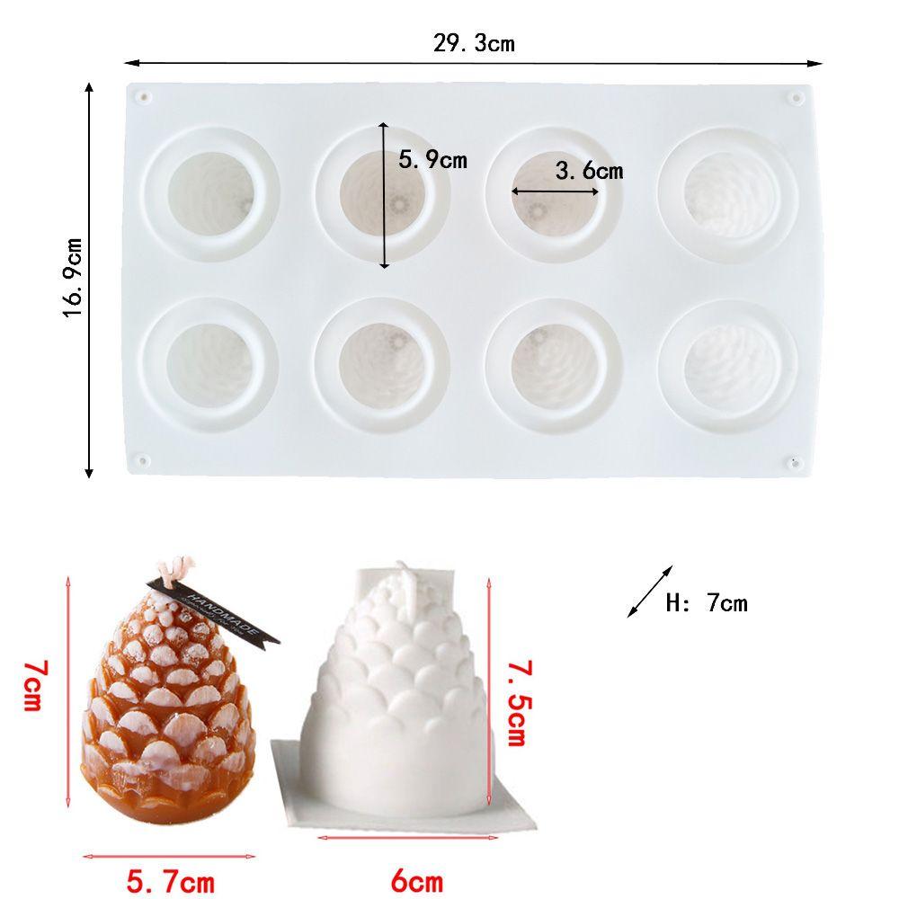 1 Pcs 3D Gift Cake Tools Food Grade Silicone Cupcake DIY Pine Cone Mould Christmas Decor Resin Mold