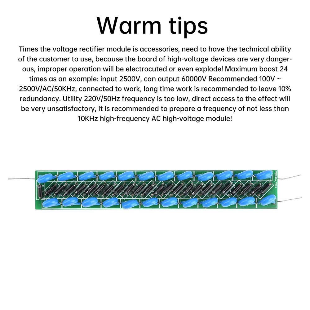 60KV Voltage Doubler Rectifying 24 Times Rectifier 60000V High Voltage Power Module for  Generator Motor Electronic Kit