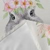 Easter Watercolor Rabbit Flower Round Table Cloth Festival Dining Waterproof Tablecloth Table Cover For Wedding Party Decor