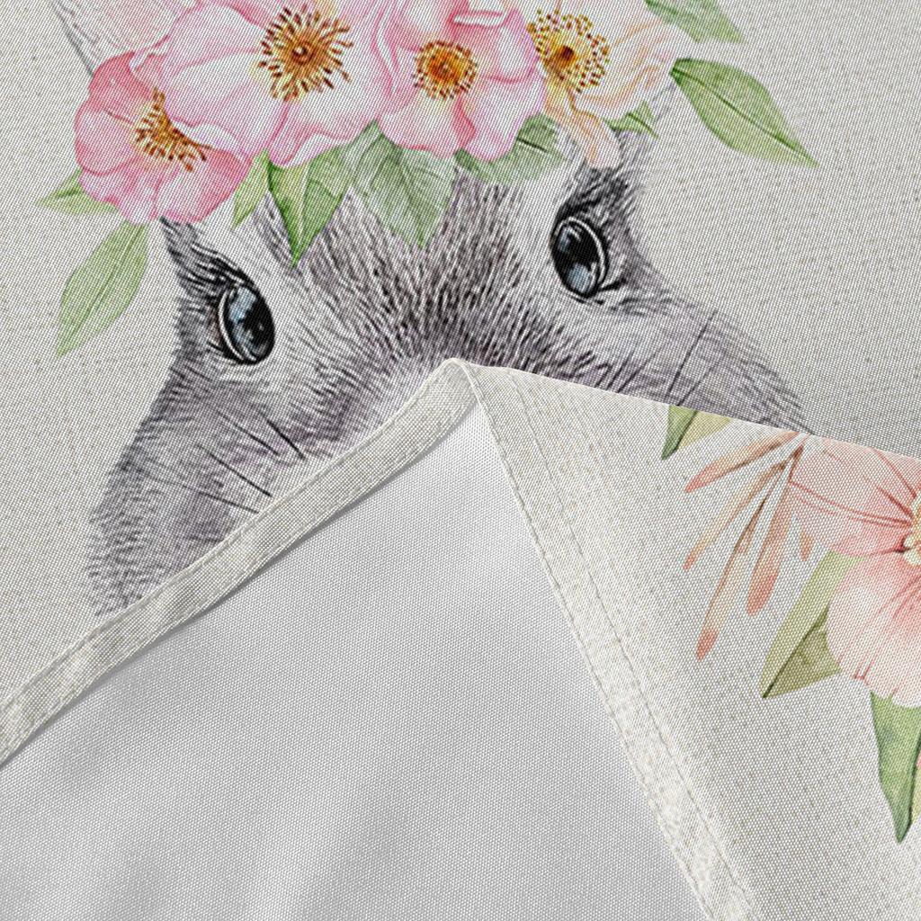 Easter Watercolor Rabbit Flower Round Table Cloth Festival Dining Waterproof Tablecloth Table Cover For Wedding Party Decor
