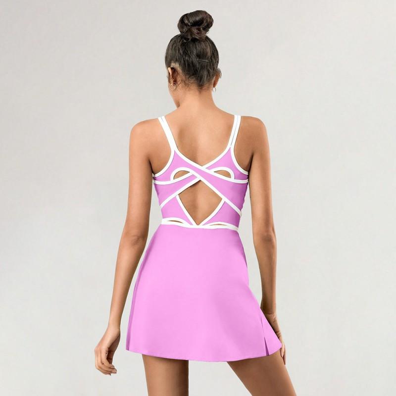 

Anti-exposure Base Exercise Outdoor Running Fitness Tennis Dress Beautiful Suspenders Chest Pad Golf Women XL