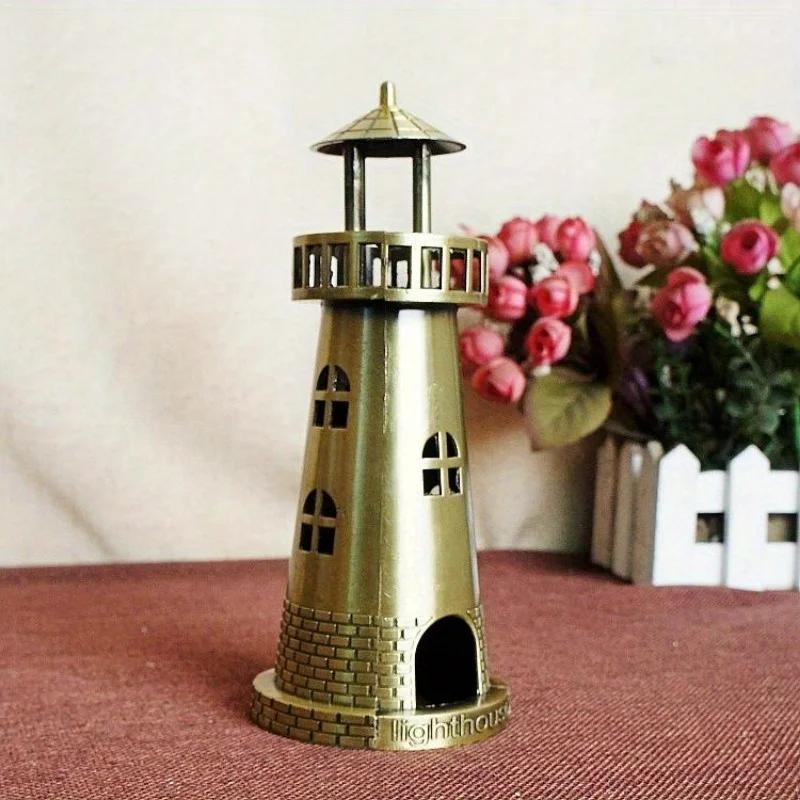 1pc Sea Beacon Lighthouse Metal Decoration China Famous Landmark Building Home Furnishings Photography Props