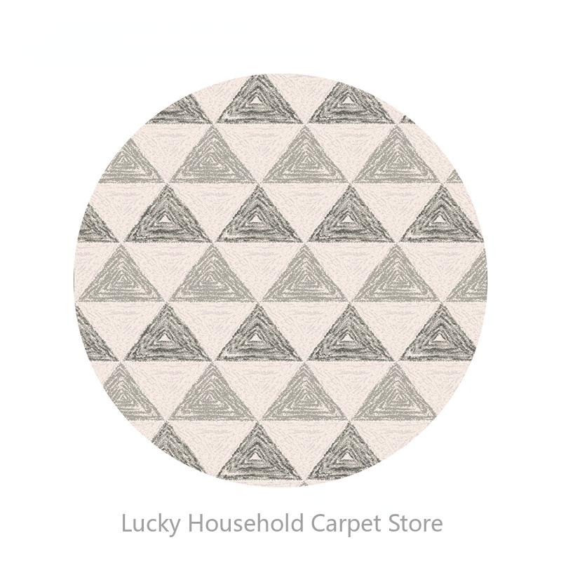 Morocco Round Carpet Lounge Chair Area Rug Soft Non-slip Light Color Living Room Decoration Carpets Washable Cloakroom Floor Mat