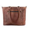 Personalized Brown Leather Crossbody Tote by Parrys Leather World, Vintage Full Grain Shoulder Bag, Durable Everyday Carry