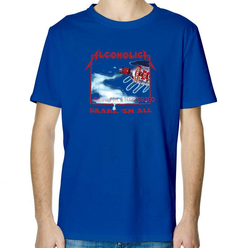 T-shirt in Cotone Alcoholica DrankEm All Vodka Fresca Estiva Cotone Girocollo Nuove Magliette e T-shirt Casual Unisex Stampa T-shirt