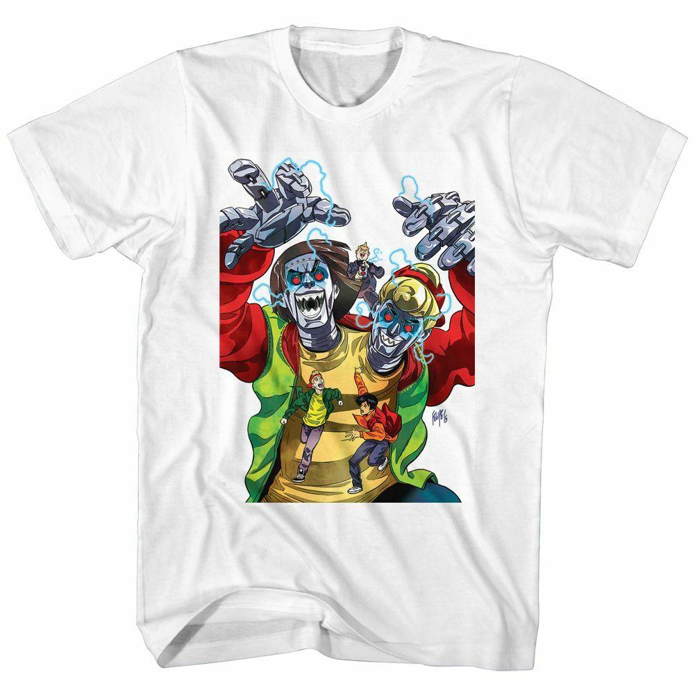 Bill and Ted Robot Dudes White Adult T-Shirt XXXL