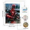 5D DIY Diamond Art Painting Kits for Adults, Deadpool Full Round Crystal Diamond Kits for Beginner for Home Wall Decorate