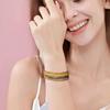 4Pcs/Set Beach Bracelet Fine Workmanship Non-Fading Stacked Bracelet Faux Crystal Versatile Bracelet for Daily Wear