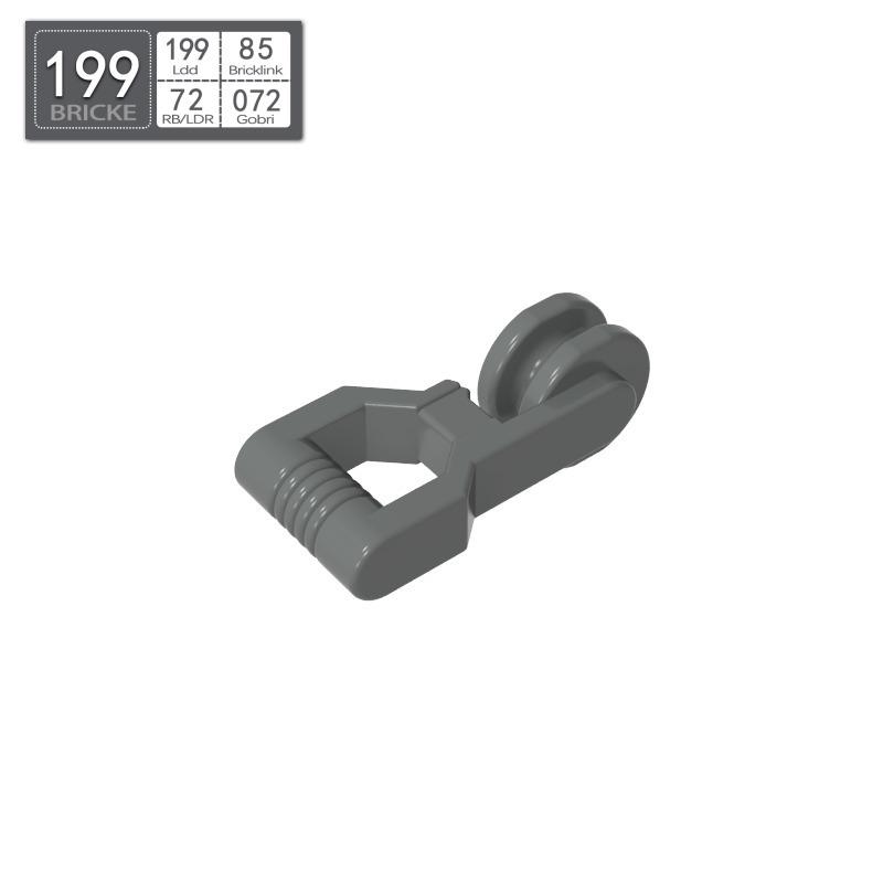 

BRICKE Handheld Pulley for LEGO 30229 Blocks - MOC Science Education & Assembly Accessories Piece темно-серого