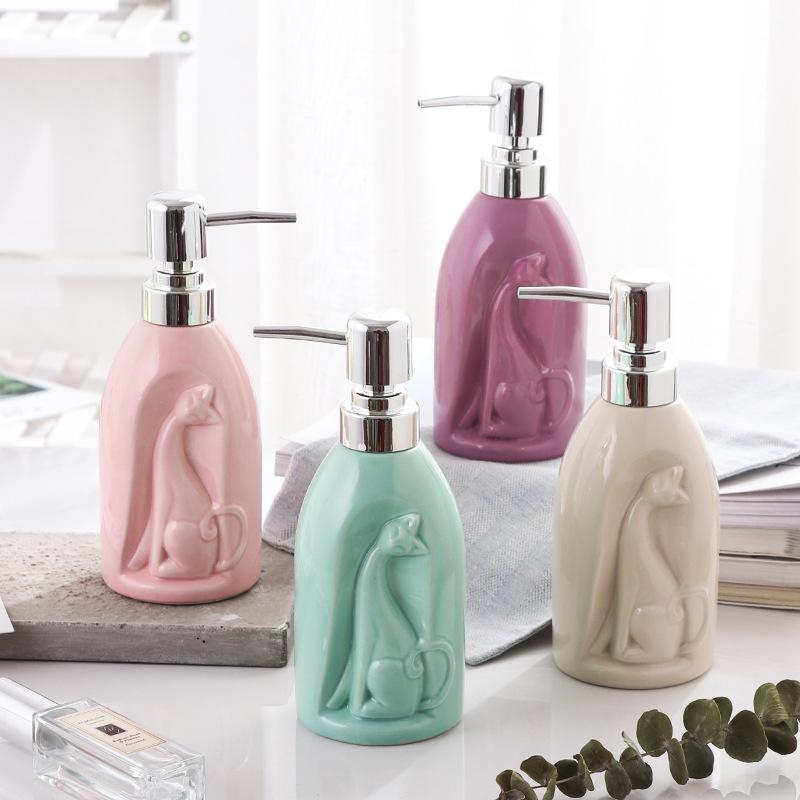shampoo dispenser Ceramic hand sanitizer bottle lotion press bottle shampoo bottle bath gel sub bathroom accessories