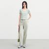 Ledin Split-Line Design Retro High-Waist Wide-Leg Denim Pants