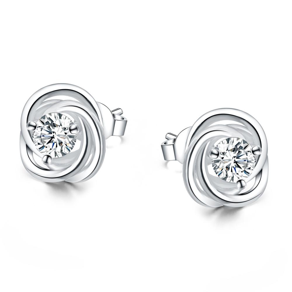 Hochzeit Party 925 Sterling Silber Ohrringe Für Frauen Street Fashion Schmuck Geburtstag Geschenk Glänzende Zirkon Ohr Studs