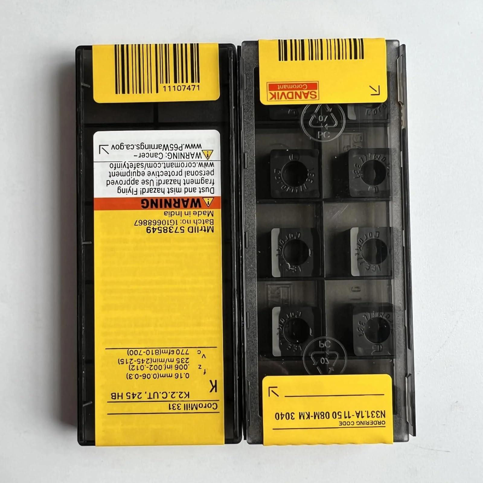 

Original Sandvik / N331.1A-115008M-KM 3040 / CNC lathe carbide blade 10 PCS