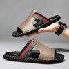 2024SYYTL Men's Summer Leisure Beach Sandals Outdoor Slide Walking Comfortable Lightweight Leather Fashion Luxury Designer