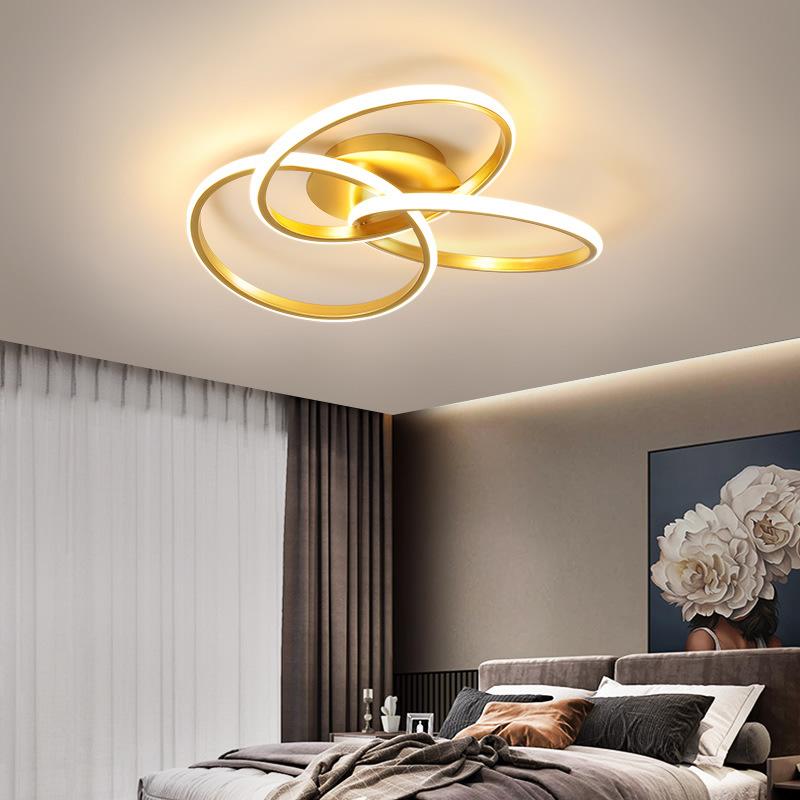 Modern LED Ceiling Light Lighting 52CM Dimmable Black Gold Shamrock Lamps For Bedroom Living Room Corridor Home Decor Fixtures
