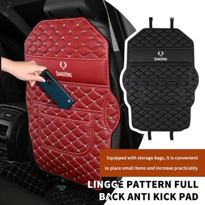 Car Anti Kick Pad Storage Pocket Seat Back Protector Kick Mat For SsangYong Actyon Tivoli Rodius M200 Chairman Sport Korando