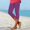 Women's High Waist Yoga Pants Summer Hollow Out Comfortable Stretch Tight Pants Workout Compression Capried Pants