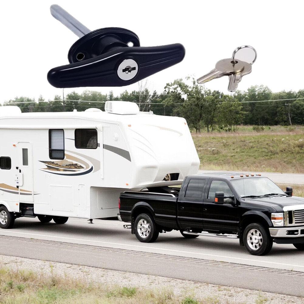 Keyed Lock Garage Door Lock Black Accessory Campervan Accessory Caravan Compatibility Smooth Finish For Caravan