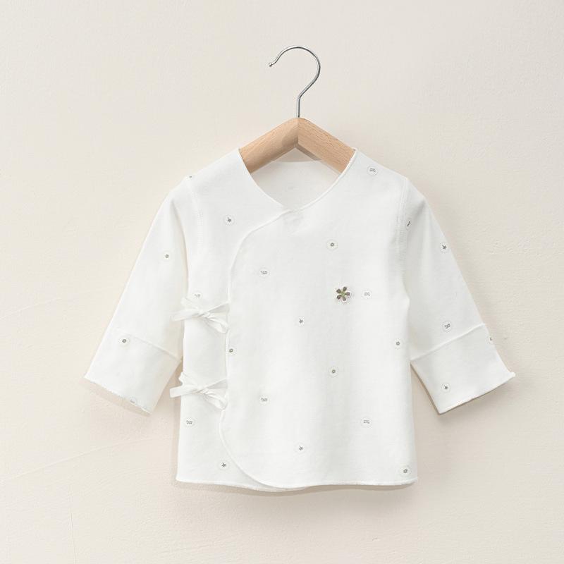 

Комплект из чистого хлопка для новорожденного с длинными рукавами и полуприлегающей спинкой, шапочкой и платком — всесезонный, бесшовный дизайн. 59cm