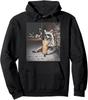 Funny Raccoon Drinking Coffee Funny Animal Unisex Hooded Sweatshirt