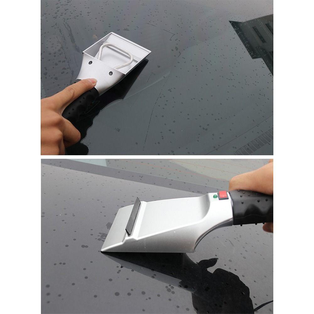 Rubber Wiper Electric Heated Snow Scraper 12V Heated Ice Remover Car Ice Scraper  Winter Use