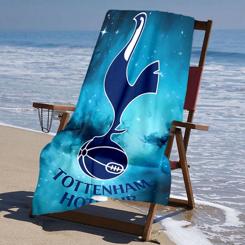 proof beach towel with Tottenham Hotspur F pattern - soft,absorbent,quick-drying,machine washable - perfect for swimming,camping,bathing