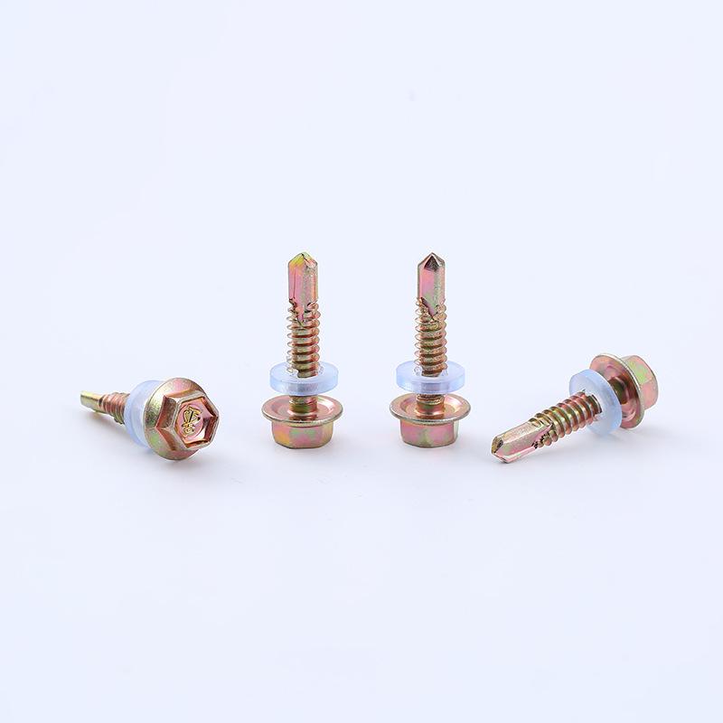 Color Zinc Phillips Hex Head Self-Drilling Screws with Washer