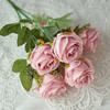 Decorative Artificial Rose Vivid Realistic Exquisite DIY Anti-fade Table Centerpieces Faux Silk Flower Home Decor