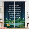 2pcs 2D flat printing Drapes Mountain Galaxy Landscape 100% Polyester Fabric Without Electricity Festive Curtains for Home Wall