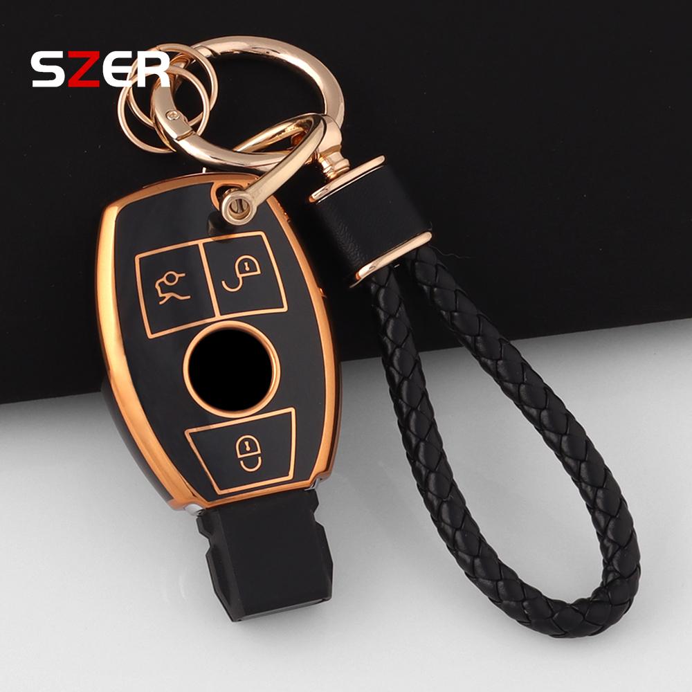 TPU Car Remote Key Case Cover Shell Holder Fob For Mercedes Benz A C E S G Class GLA CLA GLK ML GLC CLS W204 W176 W212 W463 W205 SL6