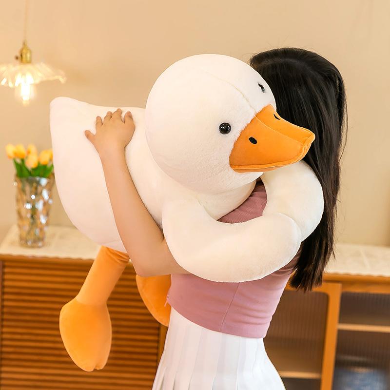 

Мягкая игрушка Папа Утка Большая Белая Гусыня Подушка Кукла Подарок на День Рождения Девочки Тряпичная кукла 50cm【0.31kg】