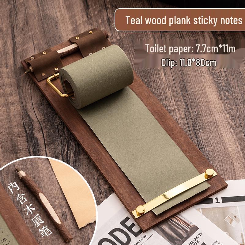 Vintage Hanging Memo Board with Tearable Paper Clips