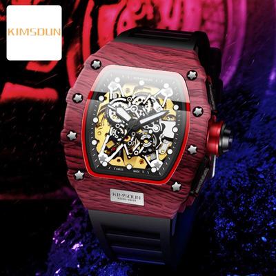 KIMSDUN Uhr Herren Top-Marke Luxus-Uhr Tonneau Sportuhr Herren Miller Cleering Automatische Mechanische Herrenuhr